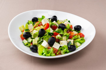 salad in a white plate