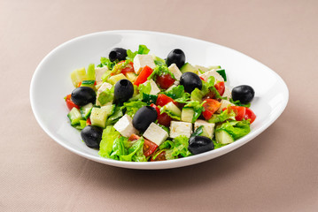 salad in a white plate