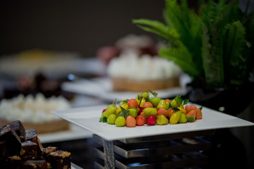 catering food, dessert and sweet, mini canapes, snacks and appetizers, food for the event, sweetmeat