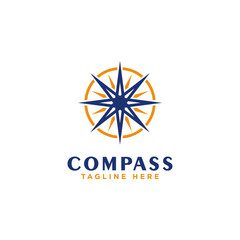 compass logo design vector
