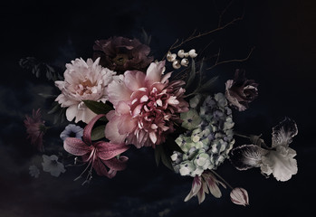 Fototapeta Floral background. Vintage flowers. obraz