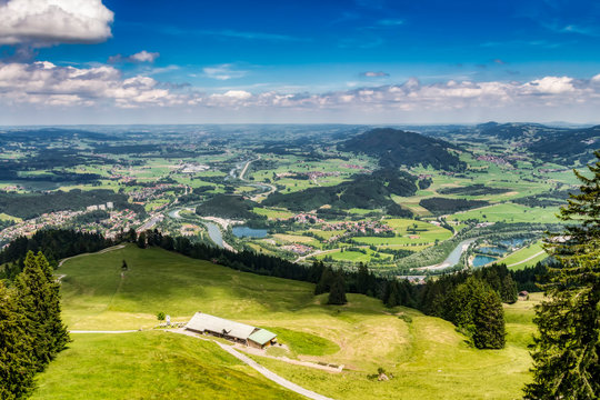 Blick vom Mittagberg Richtung Kempten im Allg&auml;u