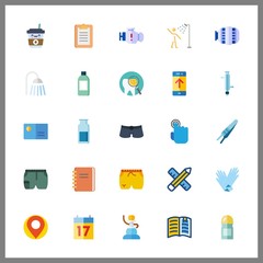 25 clean icon. Vector illustration clean set. condenser and business card icons for clean works