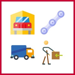 4 logistic icon. Vector illustration logistic set. transportation and delivery icons for logistic works