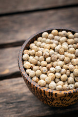 organic kampot dried white pepper corns in cambodia