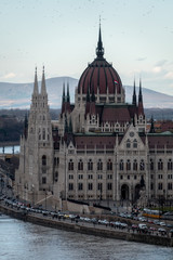 Obraz premium The famous parliament in Budapest, capital of Hungary