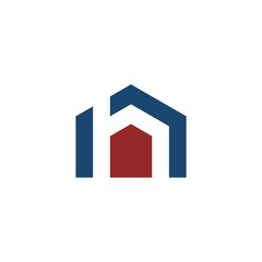 H logo home vector