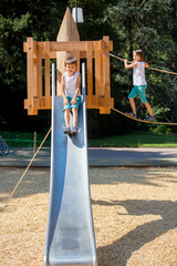 Children, playing together on playground
