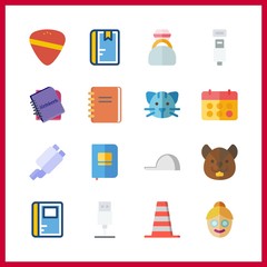 16 close icon. Vector illustration close set. guitar pick and face icons for close works