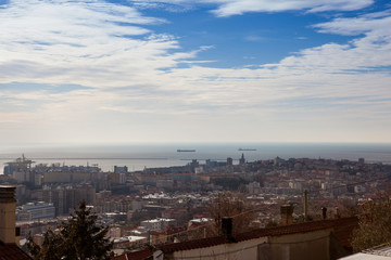Fototapeta na wymiar High view of Trieste