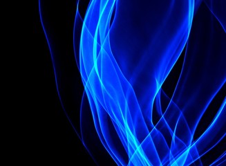 Obraz premium Blue light painting smokey effect 