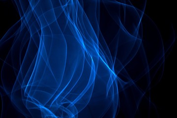 Blue light painting smokey effect 