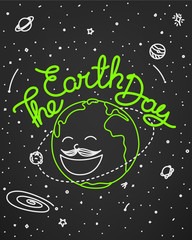 The Earth Day. Doodle style vector illustration