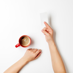 Woman hands white.