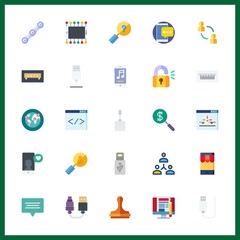 25 network icon. Vector illustration network set. blogging and worldwide icons for network works