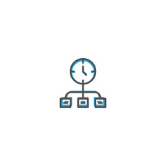 Diagram icon design. Marketing icon line vector illustration