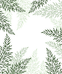 Vector illustration Natural background with green leaves. Fresh green leaves