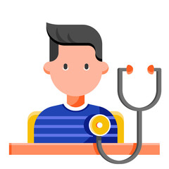 Outpatient department flat illustration