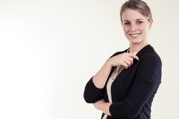 a successful business girl in a office