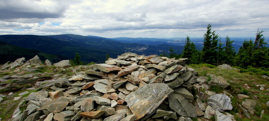 Rocky Table is landmark in the Giant Mountains on the Lower Silesia
