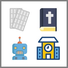 finger icon. medicine and robot vector icons in finger set. Use this illustration for finger works.