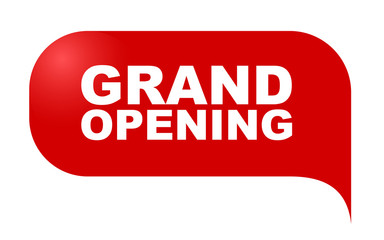 red vector banner grand opening