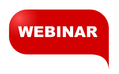 red vector banner webinar