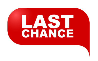 red vector banner last chance