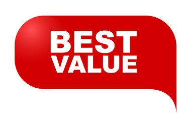 red vector banner best value