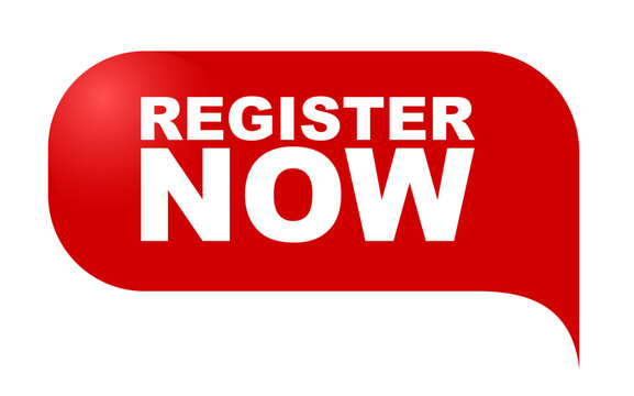 red vector banner register now