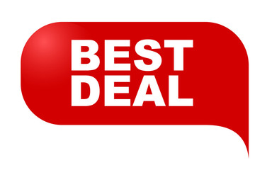 red vector banner best deal