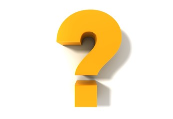question mark 3d gold interrogation point asking query sign symbol icon