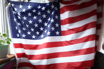 american flag of united states of america