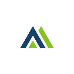Letter M Triangle logo