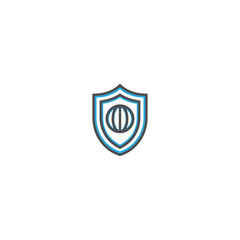 Shield icon design. Marketing icon line vector illustration