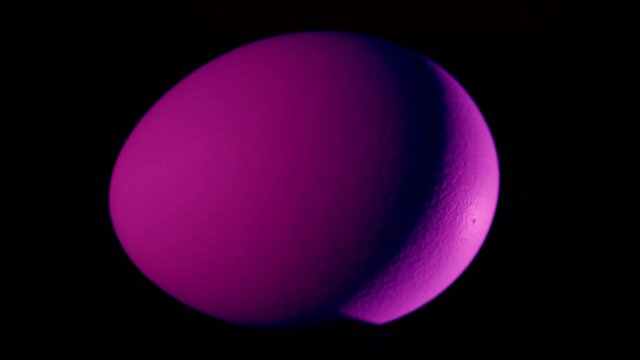 Painted Easter egg rotates on a black background. The video is looped. Suitable for VJ. To paint eggs for the Easter holiday is an old Russian custom