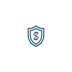 Shield icon design. Marketing icon line vector illustration