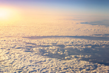 Aerial sunset cloudscape
