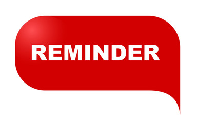 red vector banner reminder
