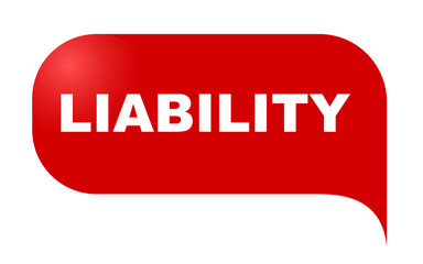 red vector banner liability