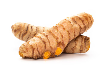 Turmeric isolated on white background