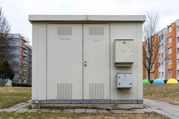 Electric control box on the street