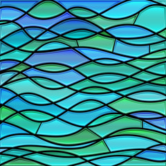 abstract vector stained-glass mosaic background