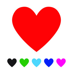 Red heart icon, love icon