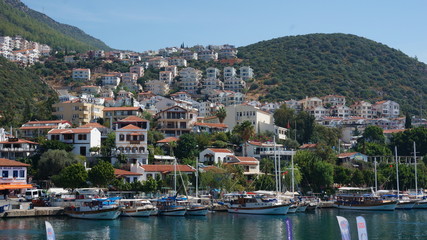 Fototapeta premium The harbour at Kas or Kash on the Mediterranean coast of Turkey
