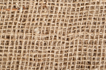closeup brown burlap background