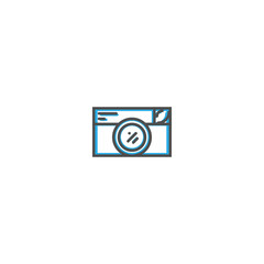 Photo Camera icon design. Photography and video icon line vector illustration