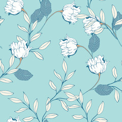 Beautiful seamless floral pattern background.