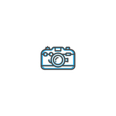 Photo Camera icon design. Photography and video icon line vector illustration