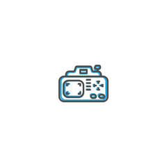 Photo Camera icon design. Photography and video icon line vector illustration